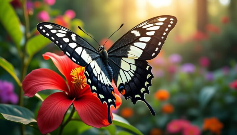 Le mystère du papillon blanc et noir : symbole de beauté et de transformation