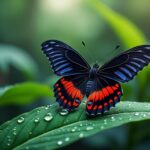 explorez les caractéristiques fascinantes et l'habitat naturel du papillon noir et rouge, une espèce unique à découvrir en détail.